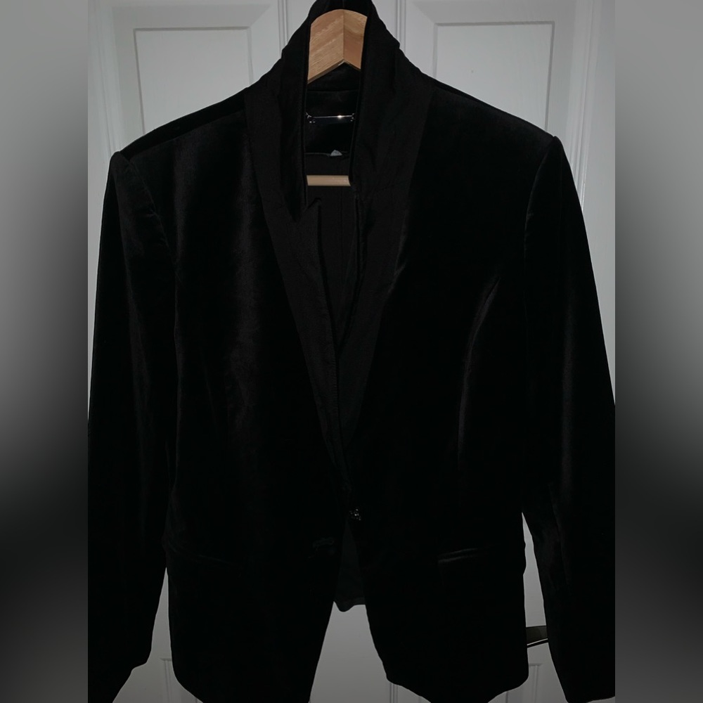 Velvet Black Blazer from a white House Black Market.